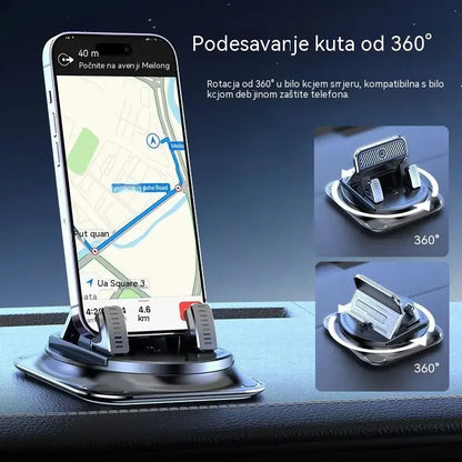 🚗 Auto-nosač za telefon 2 u 1, rotirajući za 360° i neklizajući