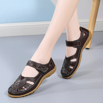 💥💥【Novi artikli s 50% popusta】👡👡【Veličine 36-42】Ženske ljetne elegantne udobne ravne prozračne sandale —✅Plaćanje pouzećem