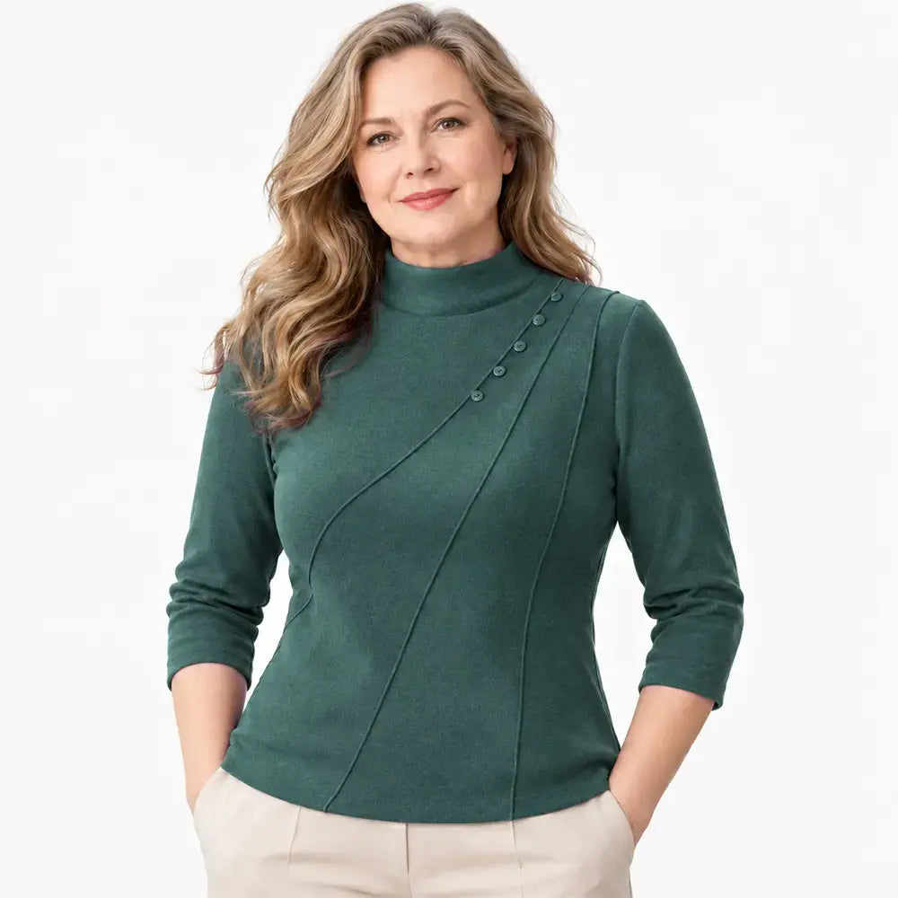 ✨【M-3XL/6 boja】Majica s visokim ovratnikom - dvostrana, debeli njemački flis donji sloj