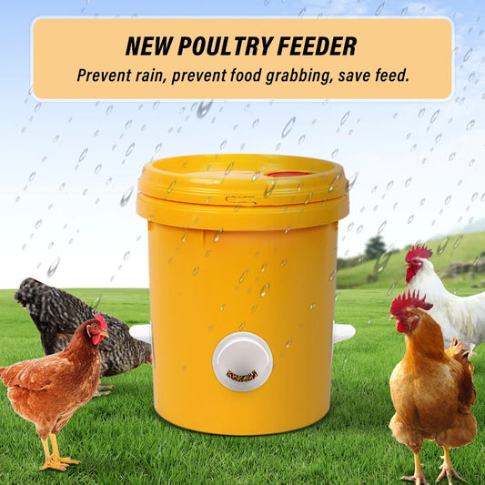 🐓【5 alimentatoare + Perforator】Hrănitor automat pentru pui, rață și gâscă--3861181