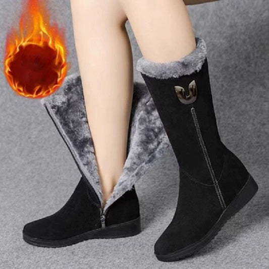 🔥【Reducere fierbinte】🔥🎉【35-41】2025 Ghete groase și calde de pluș pentru femei, must-have iarna-3893993