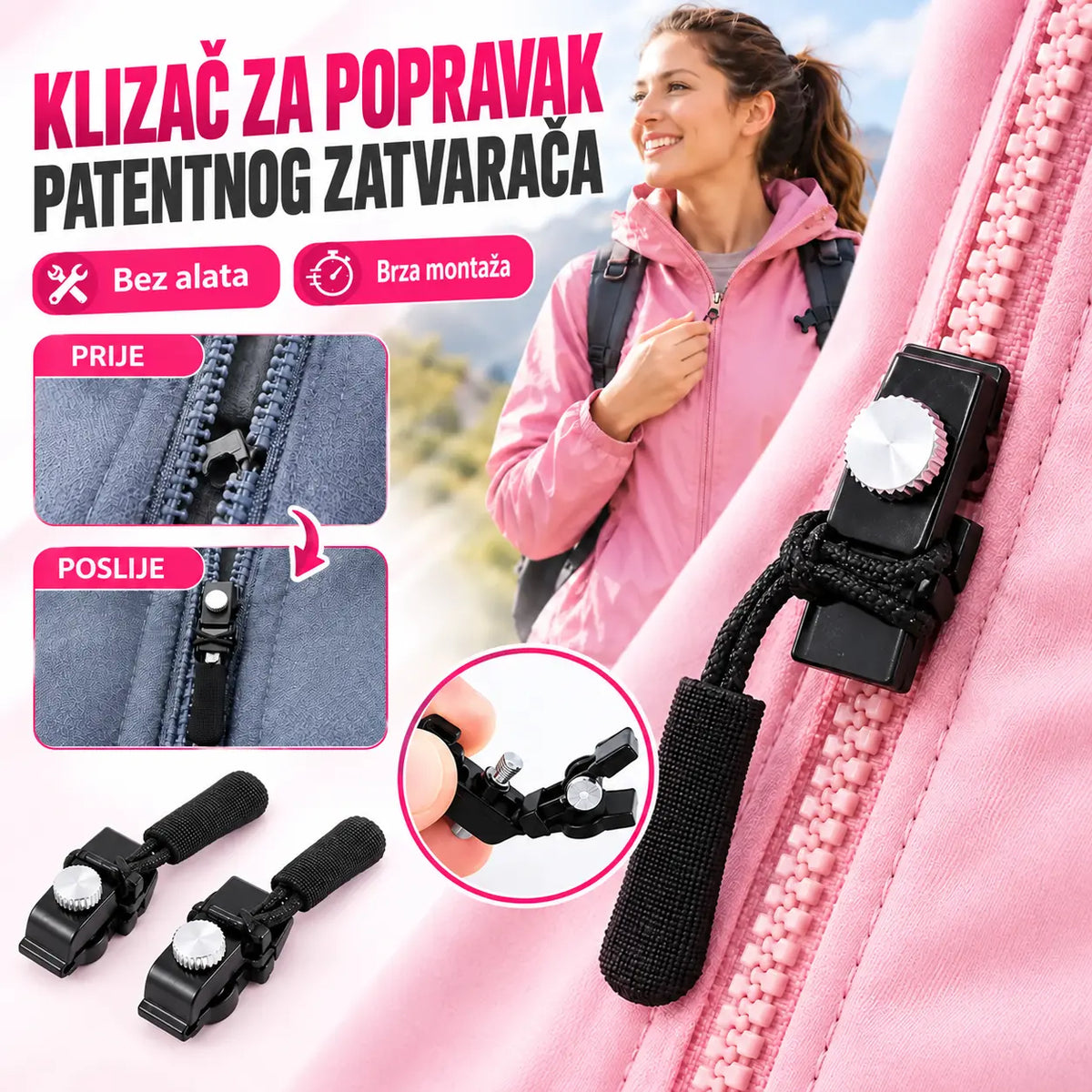 🛒【50 komada】Univerzalni alat za popravak patentnih zatvarača