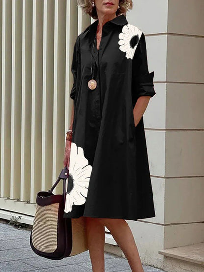 🔥👗【50% off】🌹💖【S-3XL】2026 nova modna svestrana ženska haljina košulja s printom, moderan dizajn, naglašavajući šarm