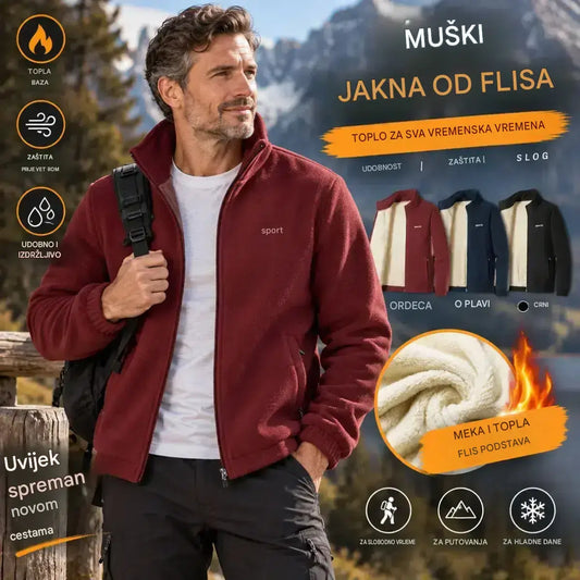 ⛄【M-5XL】Nova muška jesensko/zimska jakna od debele ovčje kože - topla, udobna i otporna na vjetar, zimski neophodan komad.