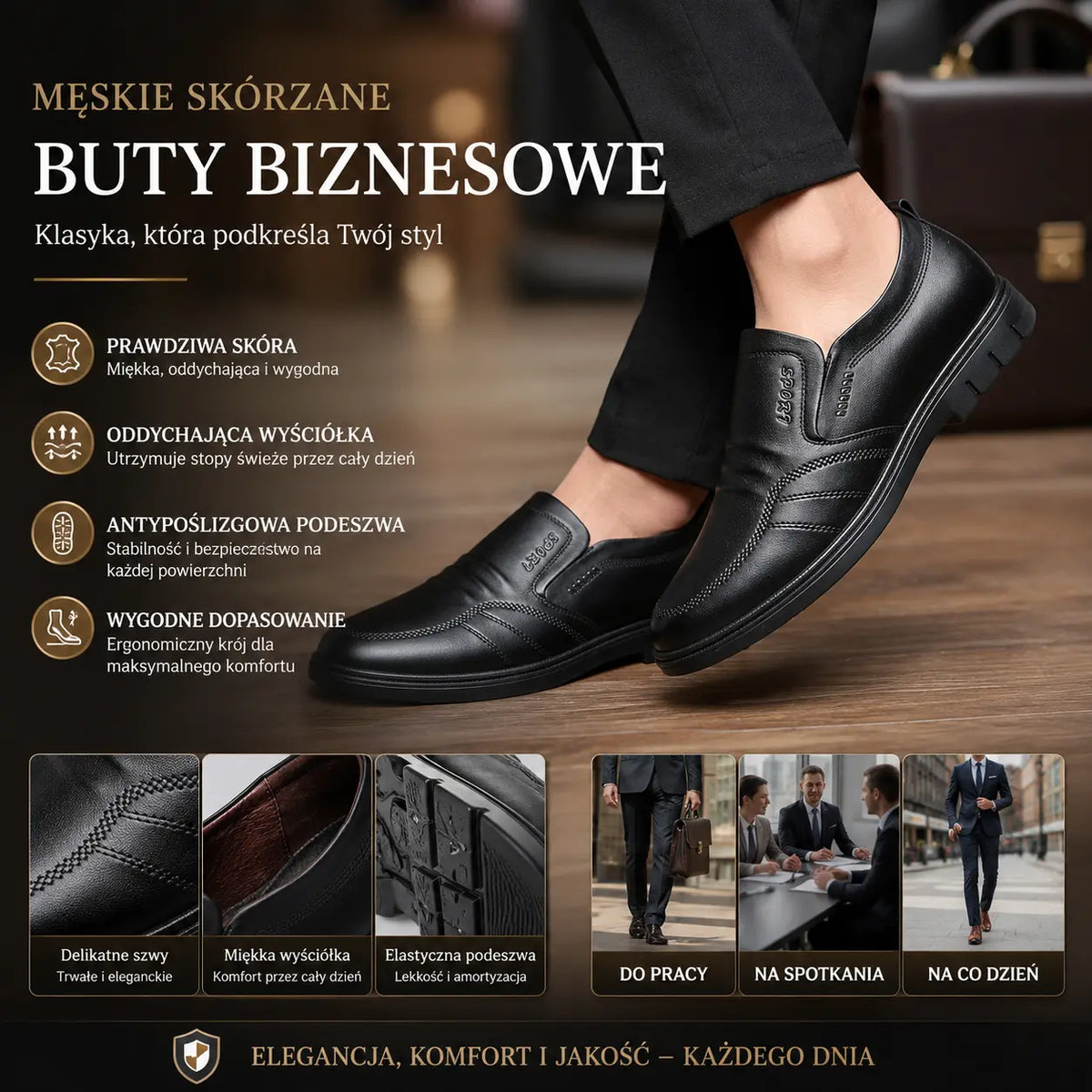 🔥【39-44】👞Zapatos de vestir para hombre, confeccionados en piel auténtica y con una suela suave y cómoda; ideales para diversas ocasiones.