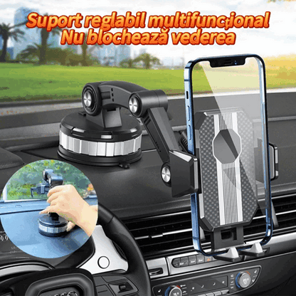 🔥🔥Suport Telefon Auto Multifuncțional – Rabatabil, Stabil, Vizibilitate Maximă