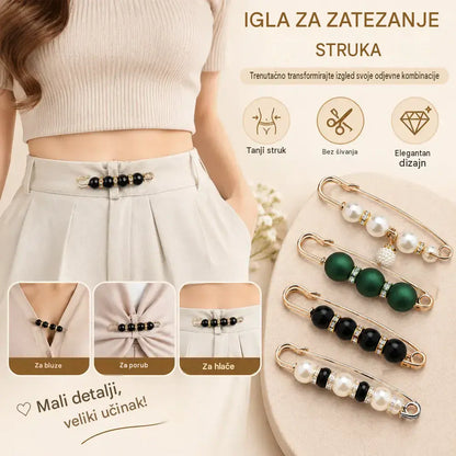 ✨ Elegantne biserne kopče za podešavanje struka i dekoltea (set od 12 komada: 6 modela x 2 komada) 👗 | 💎 Bez krojenja · Elegantno i praktično