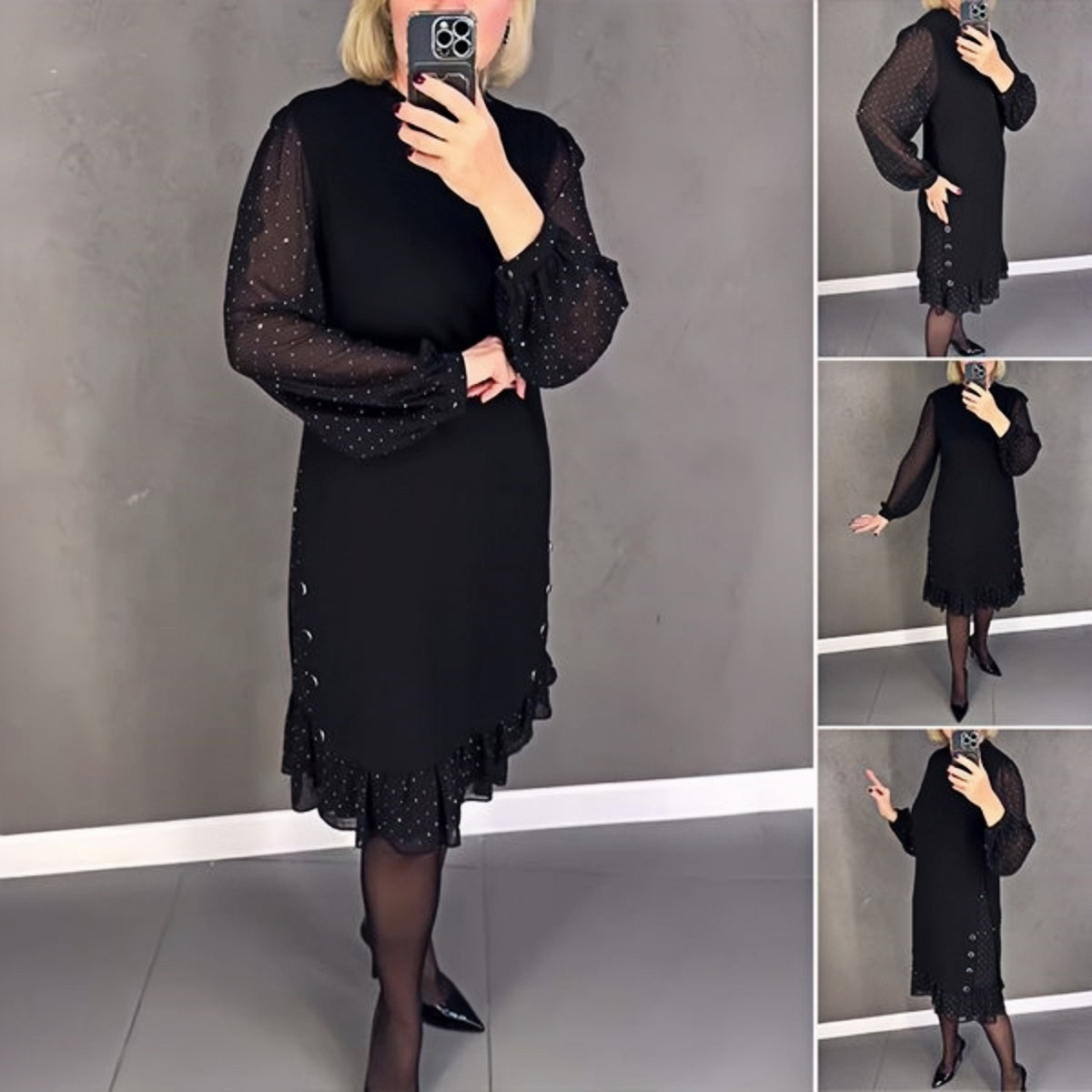 💖💖【S-5XL】🍁🍂Rochie nouă la modă de toamnă și iarnă de înaltă calitate-3843718