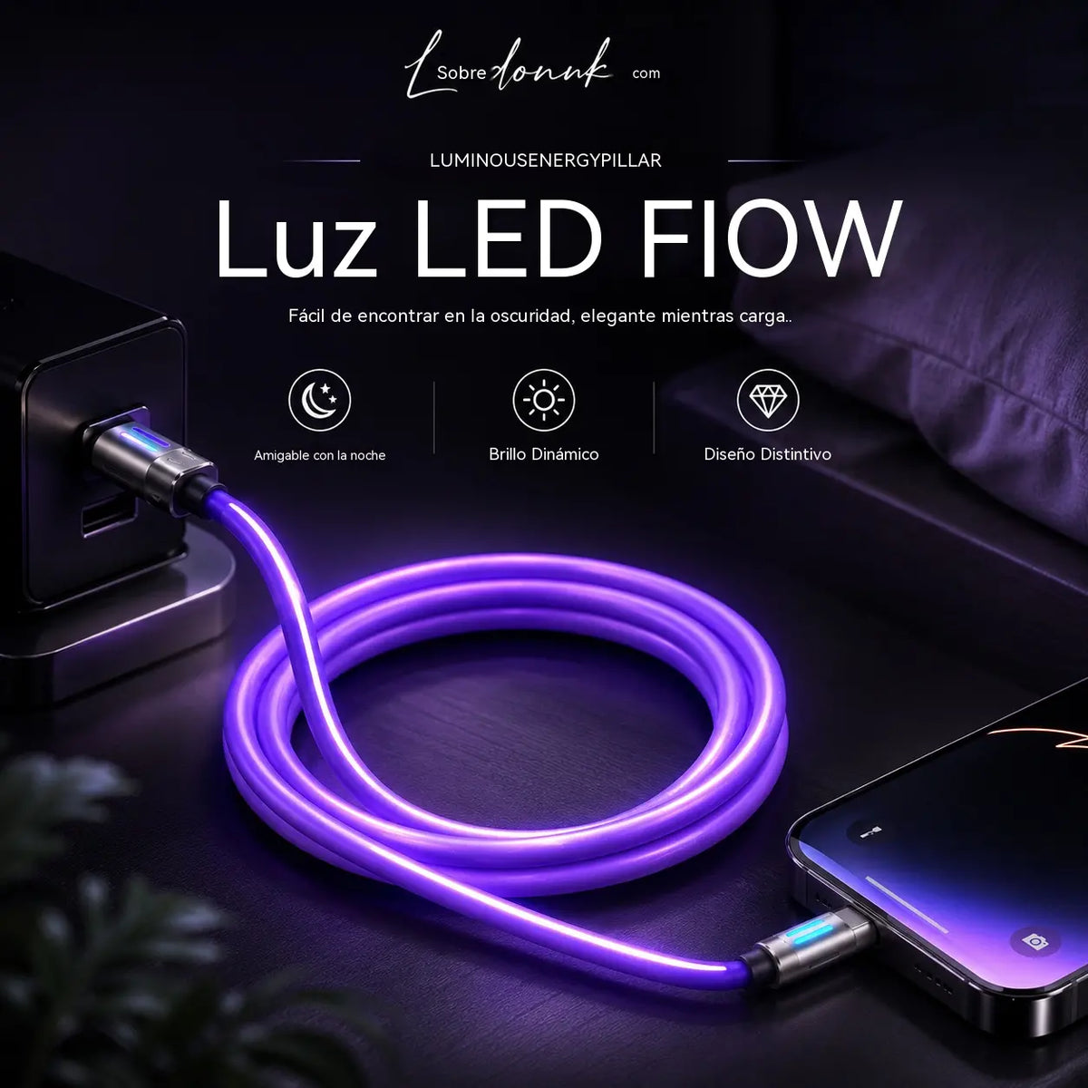 🔥Compra 1 y llévate 1 gratis 🔥Cable de carga LED 4 en 1⚡📱