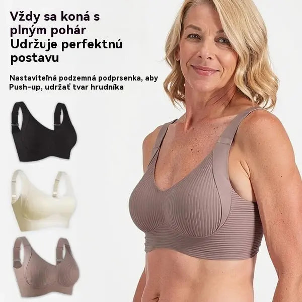😍【Sada 4 kusov】Bezšvíková dámska podprsenka bez kostíc ❤️【40-95 kg】
