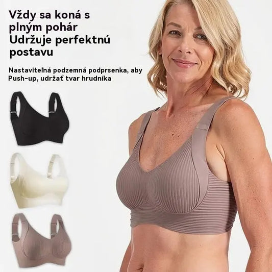 😍【Sada 4 kusov】Bezšvíková dámska podprsenka bez kostíc ❤️【40-95 kg】