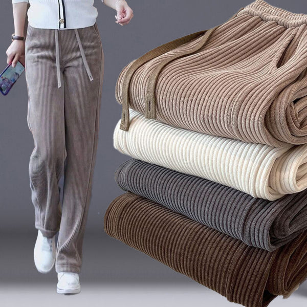 🔥【Reducere pe timp limitat】🔥Pantaloni casual noi din catifea, cu picioare largi, foarte confortabili de purtat.-3841737