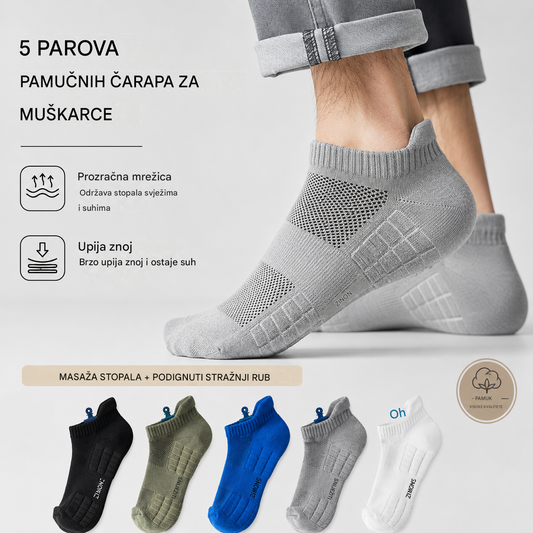 🧦Vremenski ograničena ponuda【10 pari】🧦2026 Nove muške prozračne antibakterijske čarape otporne na mirise
