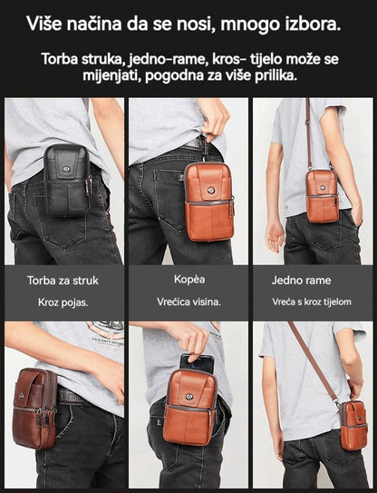 🔥【50% de descuento】Bolso portátil para teléfono con diseño híbrido (crossbody y bandolera) para hombre