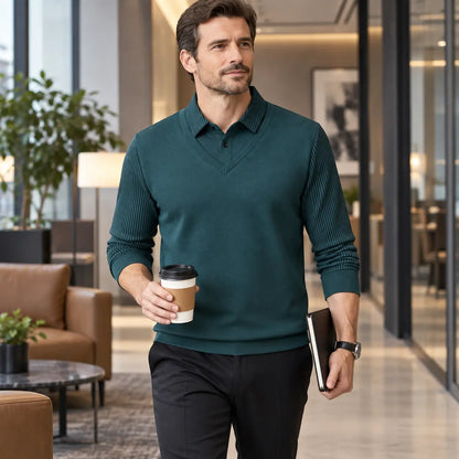 👔【M-4XL】Muški dvodijelni set džempera, izrađen od imitacije šenil tkanine, zadebljan za dodatnu toplinu.