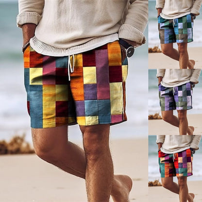 【Ofertă de vară💥】【S-6XL】Pantaloni de baie bărbați 2025, stilati, cu imprimeu multicolor