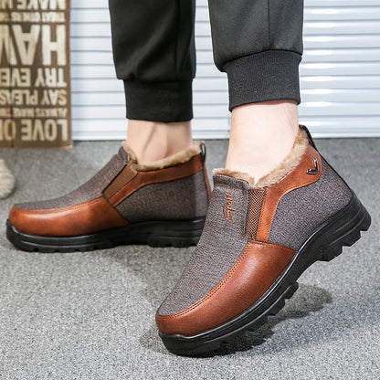 🔥 🔥 【49% Reducere】【39-46】 2024 pantofi noi pentru bărbați, anti-alunecare, întăriți și catifelați, pantofi caldi, de vârstă mijlocie și pentru tată în vârstă-3842570