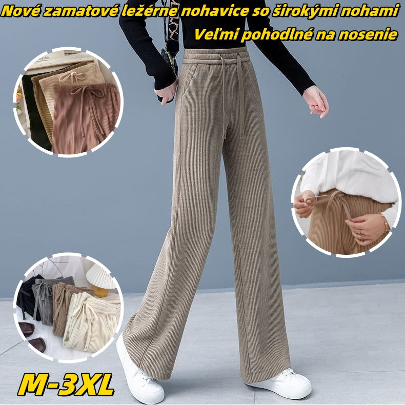 🔥【Reducere pe timp limitat】🔥Pantaloni casual noi din catifea, cu picioare largi, foarte confortabili de purtat.-3860883