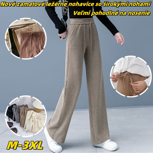 🔥【Reducere pe timp limitat】🔥Pantaloni casual noi din catifea, cu picioare largi, foarte confortabili de purtat.-3860883