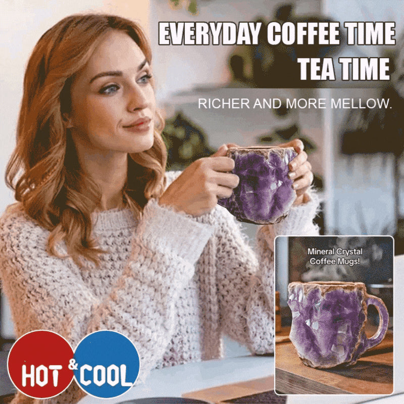 🥰[Sănătate + Aproape De Natură] Cană De Cafea Cristal Mineral Din Rășină-3873583