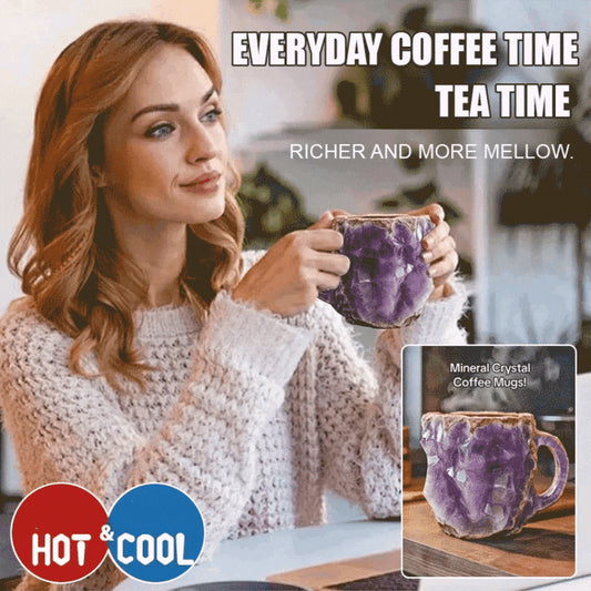 🥰[Sănătate + Aproape De Natură] Cană De Cafea Cristal Mineral Din Rășină-3873583