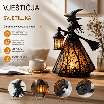🧙‍‍♀️Zastrašujući gotički ukras za lampu, jedinstvena ukrasna figurica za stolnu lampu, noćno svjetlo na nogama, pogodno za dom, trijem, ured, ukras za zabavu