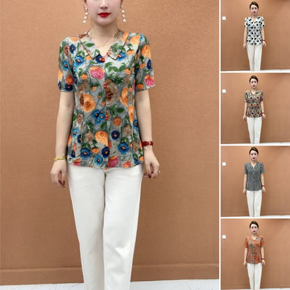 【🎁Promocja ograniczona czasowo】【45-83kg】Tricou cu mânecă scurtă cu rever la modă de vară nouă, moale și rece-3985749