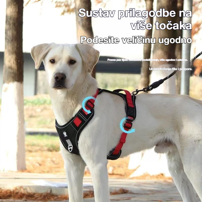 🐶🔥 【Vrijeme trajanja 50% popusta!】Prsni remen protiv zatezanja, uključuje trakcijsko uže i ogrlicu ✨ Maksimalna kontrola i sigurnost za svaku šetnju 🌙