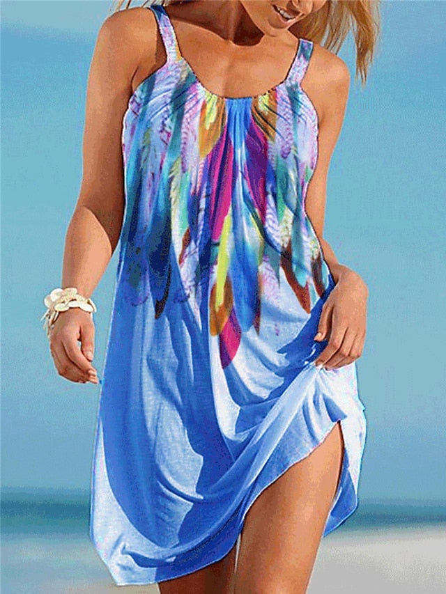 🔥👗 [S-5XL] Ženska ljetna haljina za plažu s printom, savršena za putovanja i odmor