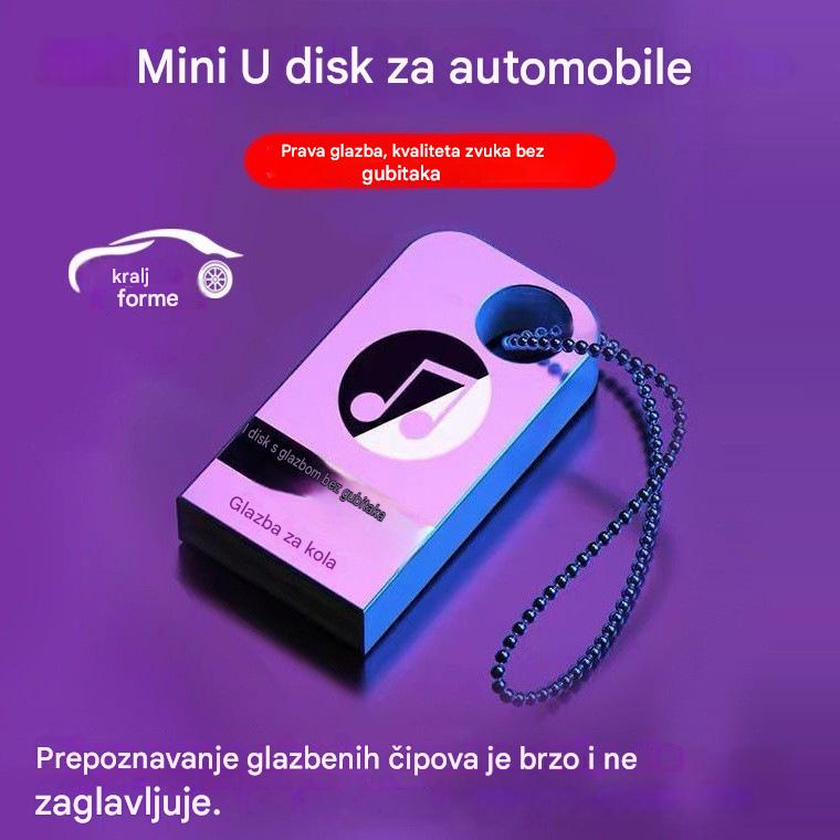 🚗🎵🎵【Glazbeni USB flash pogon】Sadrži 8000 pjesama, 600 glazbenih spotova i 6D zvučne efekte