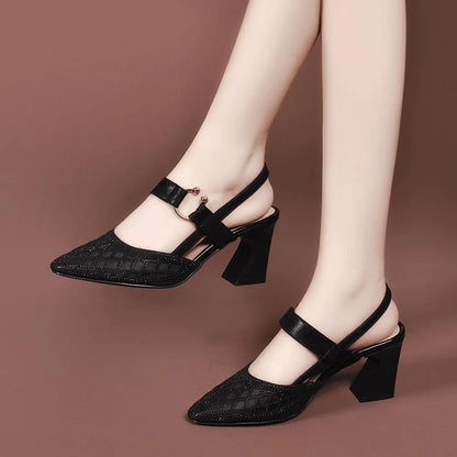 ✨🔥【👠Ofertă specială pentru produse noi】【35-40】2025 noi tocuri cu pană ascuțite cu design gol pentru femei --3896047