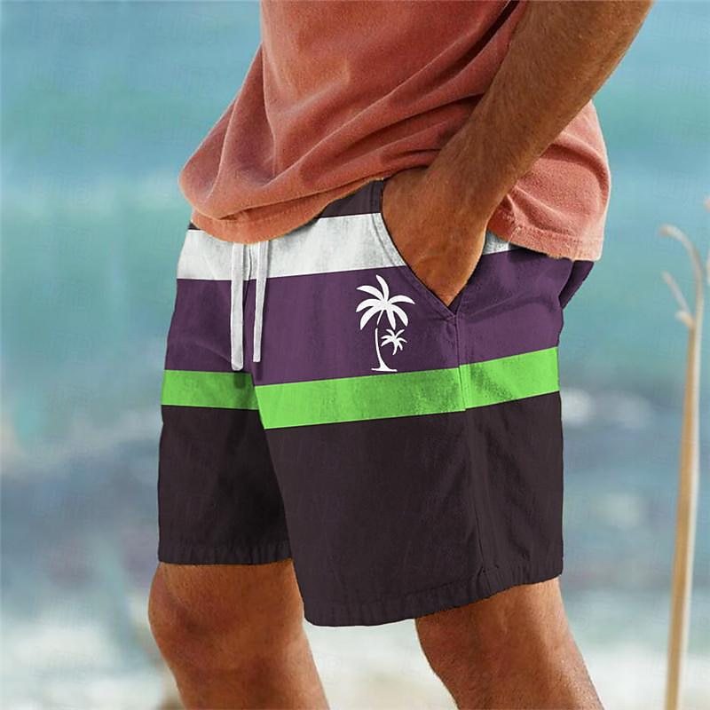 【Ofertă de vară💥】【S-6XL】Pantaloni de baie bărbați 2025, stilati, cu imprimeu multicolor