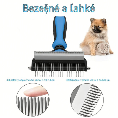 🐾 Profesionálny nástroj na odstraňovanie odumretých chlpov u psov a mačiek: jemný, účinný a bez chlpov doma ✨💖