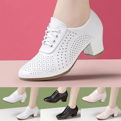 👡🌷【Veličine 34-41】【Visina pete 5 cm】👡Nove ženske cipele od prave kože iz 2026. s jednim slojem, prozračne i šuplje.