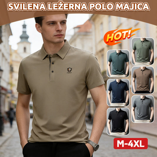 【Novi dolazak, vremenski ograničen popust】【M-4XL】👔👔Ljeto 2026. Nova polo majica kratkih rukava s ovratnikom od ledene svile