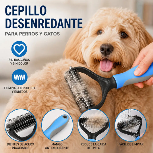 🐾 Herramienta profesional para eliminar el pelo muerto de perros y gatos: suave, eficaz y un hogar libre de pelo ✨💖