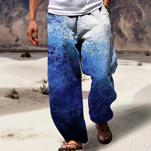 ✨👖【🌈Novi artikli s 50% popusta, ograničeno vrijeme】【S-6XL】😍 Muške uske hlače od pamuka i lana, plus veličine, ležerne, široke, boemski stil