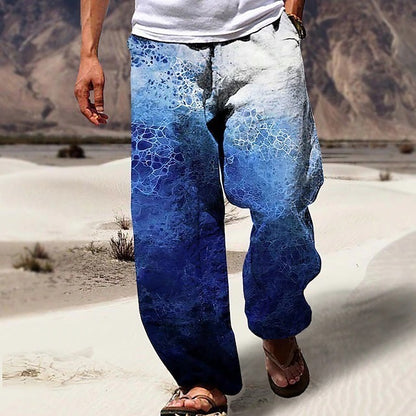 ✨👖【🌈Novi artikli s 50% popusta, ograničeno vrijeme】【S-6XL】😍 Muške uske hlače od pamuka i lana, plus veličine, ležerne, široke, boemski stil