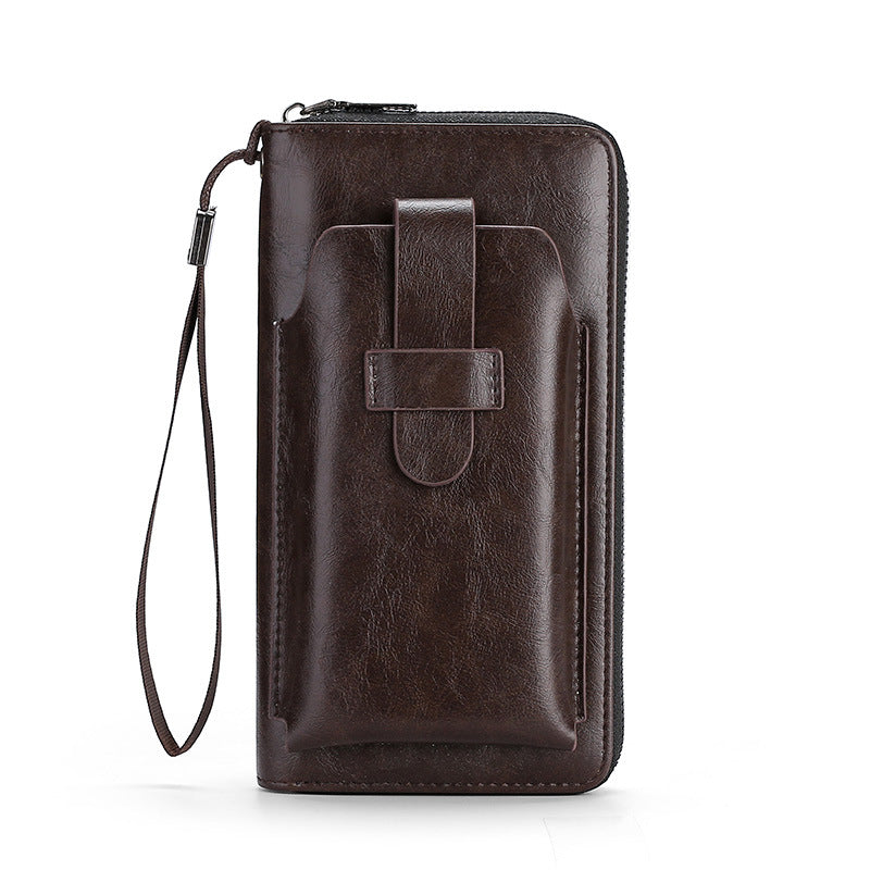 💼【Reducere pe timp limitat】 Portofel multifuncțional pentru bărbați, realizat manual din piele naturală, în stil nou-3876489
