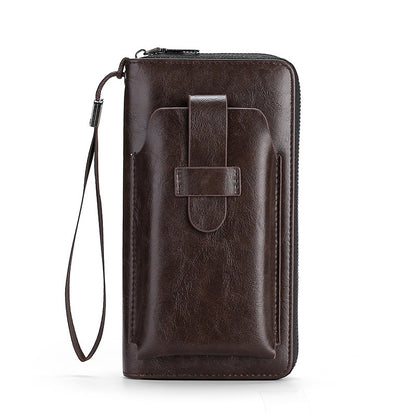 💼【Reducere pe timp limitat】 Portofel multifuncțional pentru bărbați, realizat manual din piele naturală, în stil nou-3876489