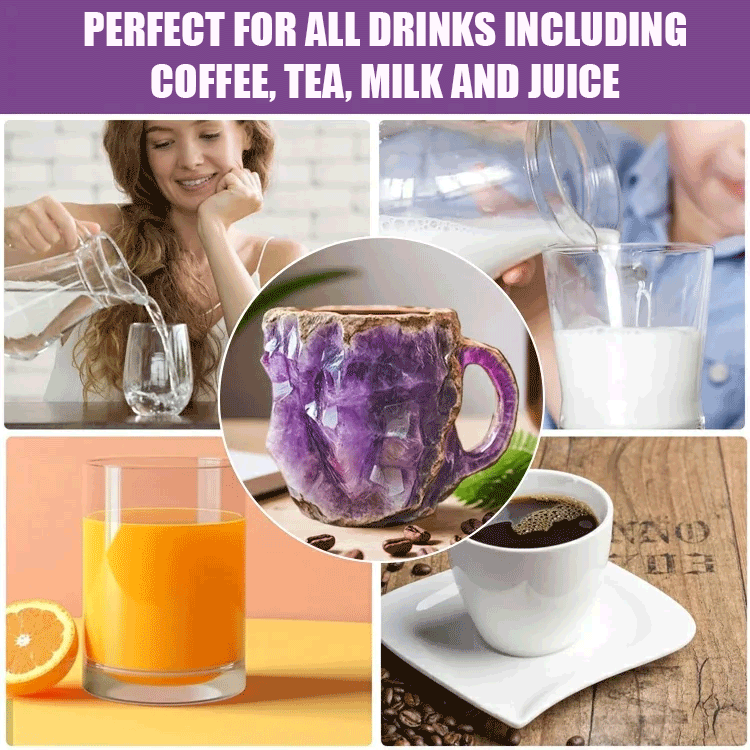 🥰[Sănătate + Aproape De Natură] Cană De Cafea Cristal Mineral Din Rășină-3873583