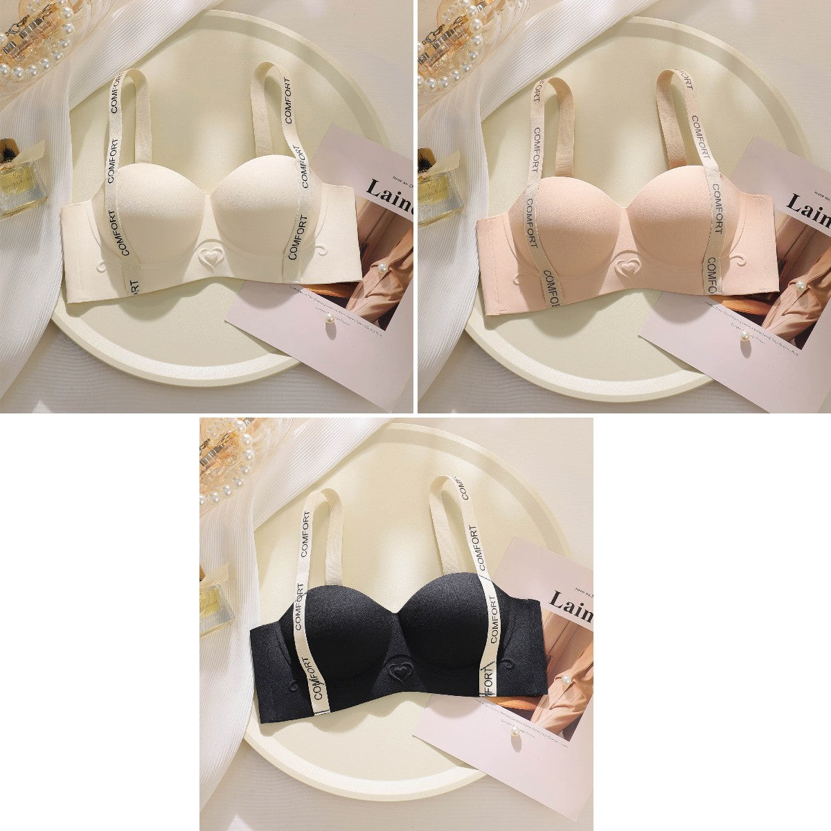 😍【Pachet de 3】Sutien push-up pentru femei fără armătură ❤️【40-85KG】