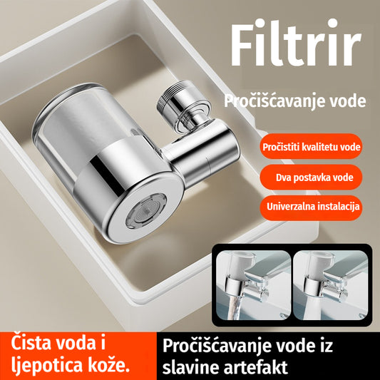 💧【Kupite 1, dobijte 1 gratis】✨ Filter za vodu za slavinu od nehrđajućeg čelika 304 | Dubinsko pročišćavanje, uklanja sediment i mirise, brza ugradnja, kompatibilan s 99% slavina 🚰