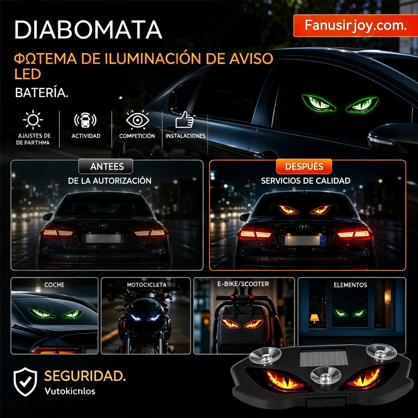 【Compra 1 y llévate 1 gratis】2 artículos por 26 euros.🚗👀 Luz de advertencia LED solar para coche | Capta toda la atención y mejora la seguridad al volante: inalámbrica, con detección automática y aplicación universal ✨