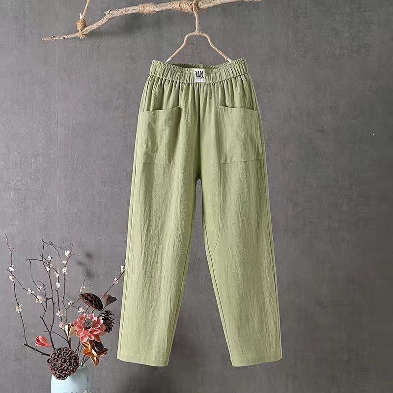 🌿🌈【Cel mai vândut】【M-4XL】Pantaloni largi pentru femei, de primăvară, noi, 2025, pantaloni casual confortabili