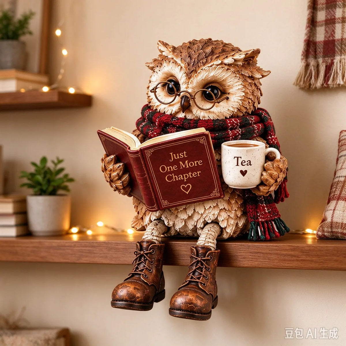 🦉Ukrasna sova – ljubiteljica knjiga (za policu)