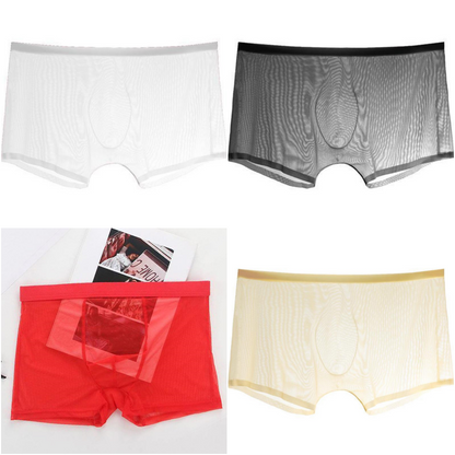 🔥【Posebna ponuda 50% popusta za 4 komada】 🔥Tanke bokserice od ledene svile, prozračne, seksi