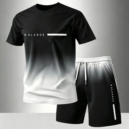Nuevo conjunto de verano de manga corta de algodón puro multicolor para hombre 2026