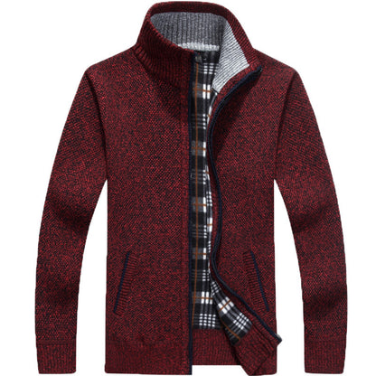 🔥【M~3XL】2024, jachetă de pulover cu fermoar pentru bărbați, largi, de mărime mare-3855088