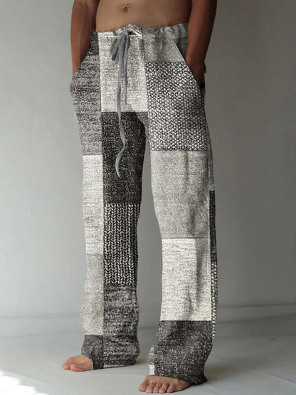 ✨👖【🌈Novi artikli s 50% popusta, ograničeno vrijeme】【S-6XL】😍 Muške uske hlače od pamuka i lana, plus veličine, ležerne, široke, boemski stil